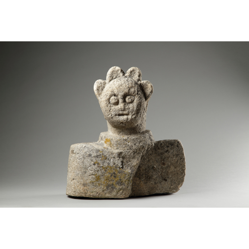 Rare Ancient British Celtic Limestone Bust of a Radiate Deity ‘Sol Invicta’